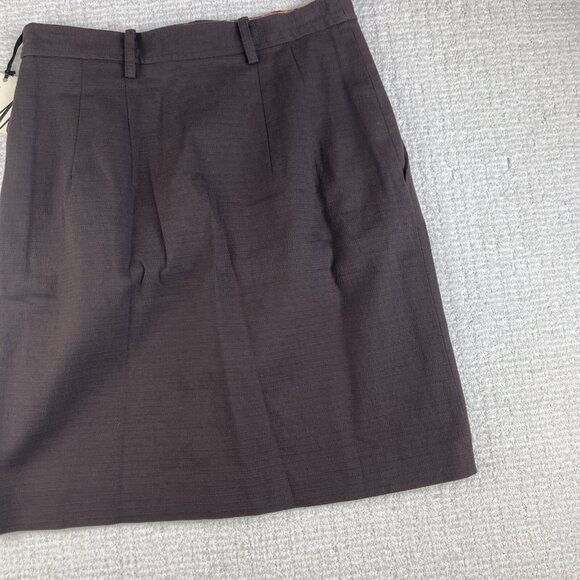 NWT Milly of New-York Chocolate Brown Skirt Size 6 Button up - Picture 13 of 14